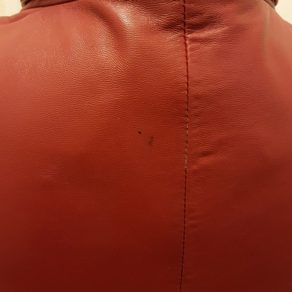 Red leather blazer by Tiboa Leathers. sz s - Picture 6 of 8